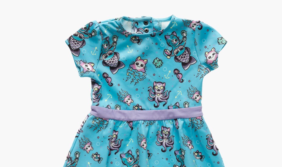 Vestido Type azul para niña
